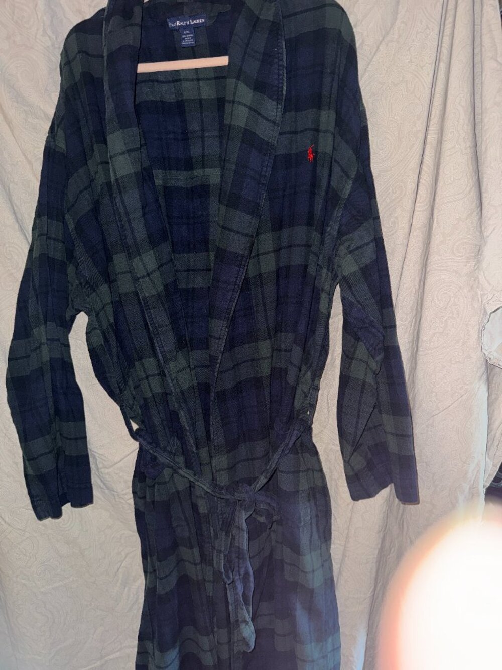 100% Cotton Flannel Ralph Lauren Men's Robe - L/XL